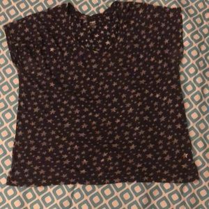 old navy blue and white stars tee
